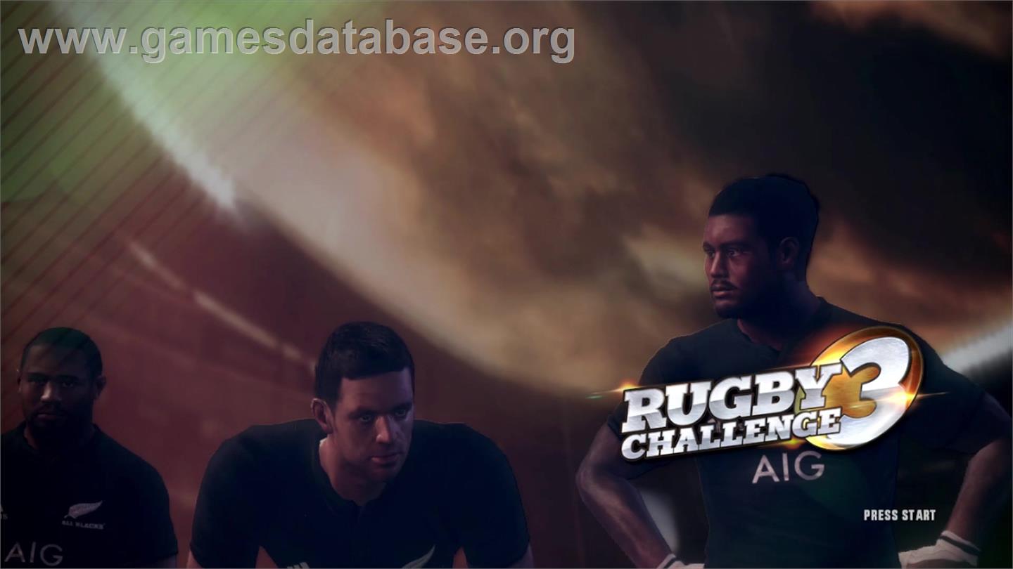 Jonah Lomu Rugby Challenge 3 - Microsoft Xbox 360 - Artwork - Title Screen