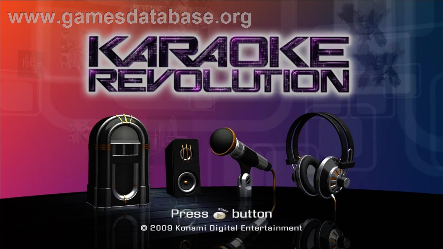 Karaoke Revolution - Microsoft Xbox 360 - Artwork - Title Screen