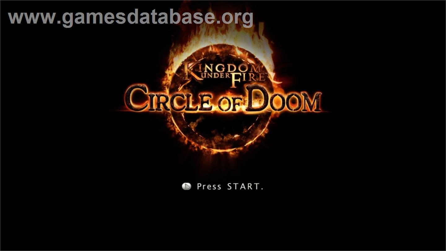 Kingdom Under Fire - Circle Of Doom - Microsoft Xbox 360 - Artwork - Title Screen