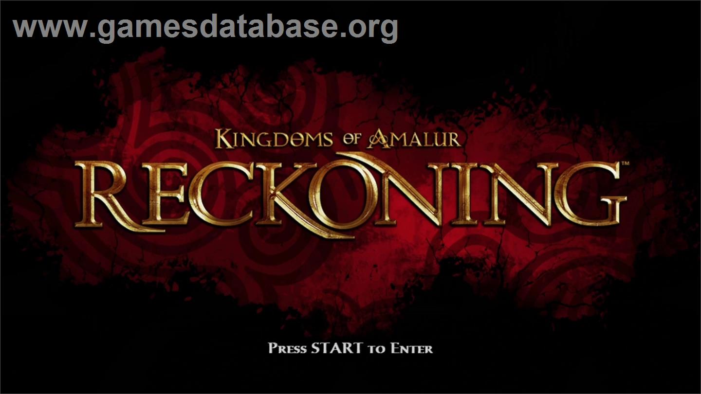 Kingdoms of Amalur: Reckoning - Microsoft Xbox 360 - Artwork - Title Screen
