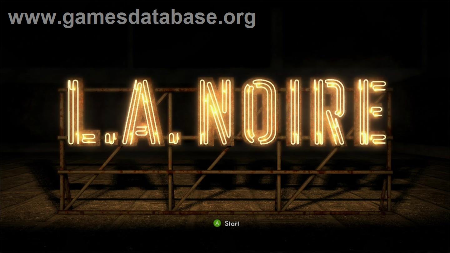 L.A. Noire - Microsoft Xbox 360 - Artwork - Title Screen