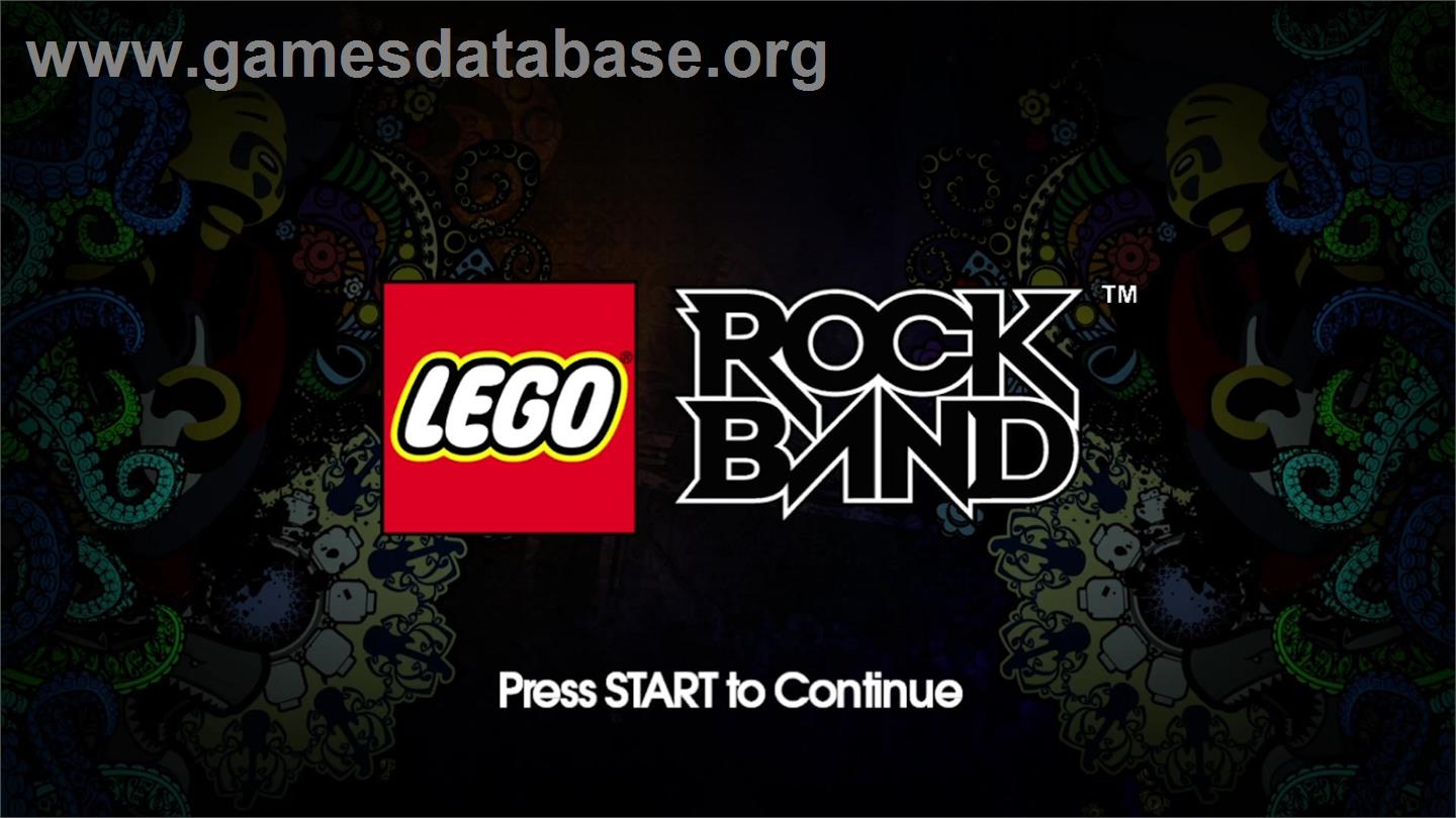 LEGO Rock Band - Microsoft Xbox 360 - Artwork - Title Screen
