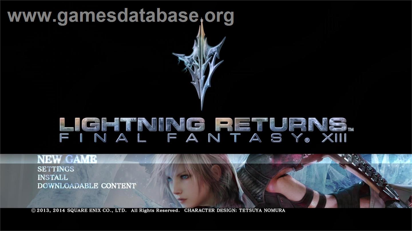 Lightning Returns - Final Fantasy 13 - Microsoft Xbox 360 - Artwork - Title Screen