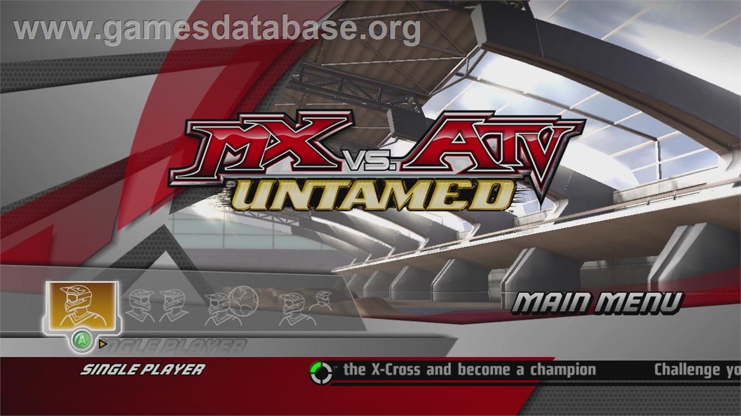 MX vs. ATV Untamed - Microsoft Xbox 360 - Artwork - Title Screen