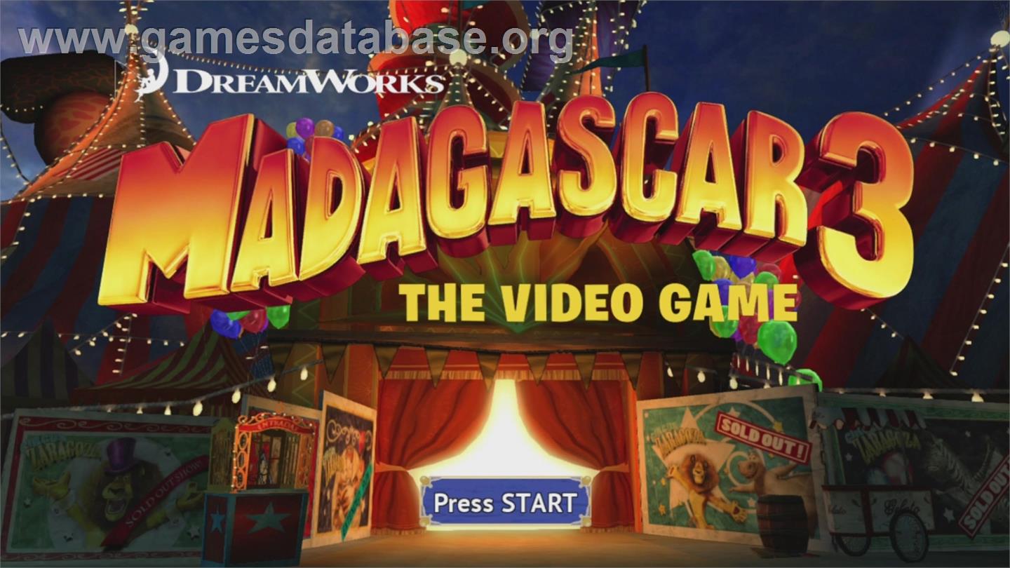 Madagascar 3 - Bons Baisers D'europe - Microsoft Xbox 360 - Artwork - Title Screen