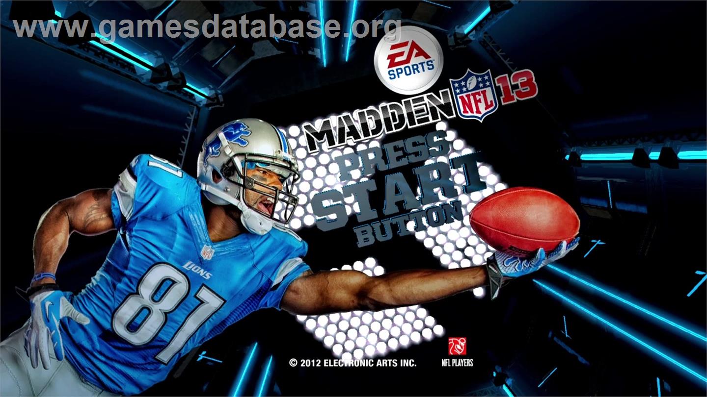 Madden Nfl 13 - Microsoft Xbox 360 - Artwork - Title Screen