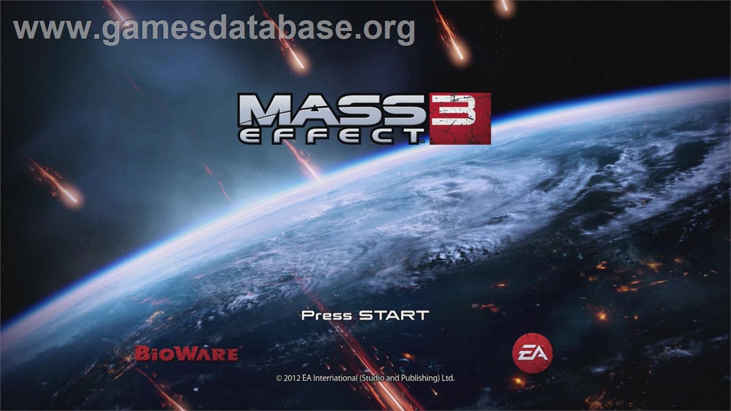 Mass Effect 3 - Microsoft Xbox 360 - Artwork - Title Screen