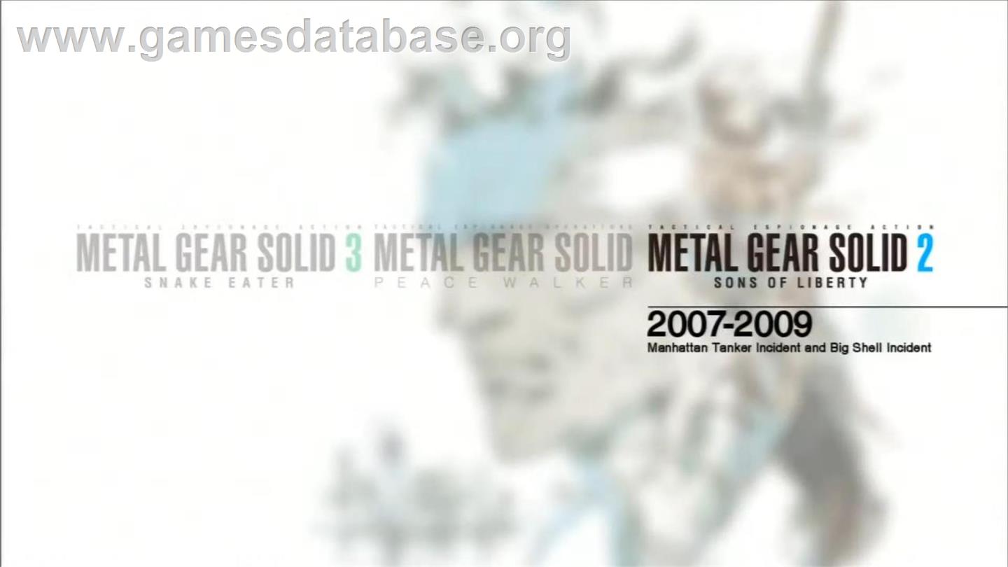 Metal Gear Solid Hd Collection - Microsoft Xbox 360 - Artwork - Title Screen