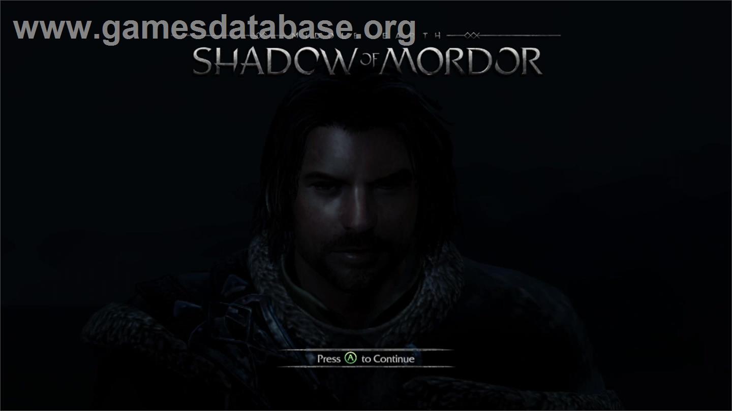 Middle-Earth - Shadow of Mordor - Microsoft Xbox 360 - Artwork - Title Screen