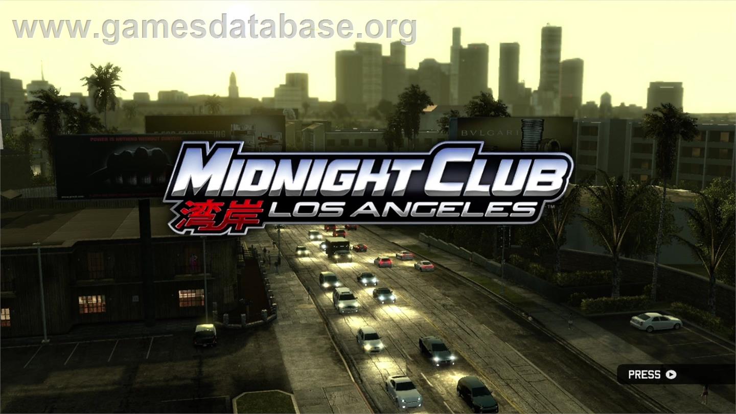 Midnight Club - Los Angeles - Microsoft Xbox 360 - Artwork - Title Screen