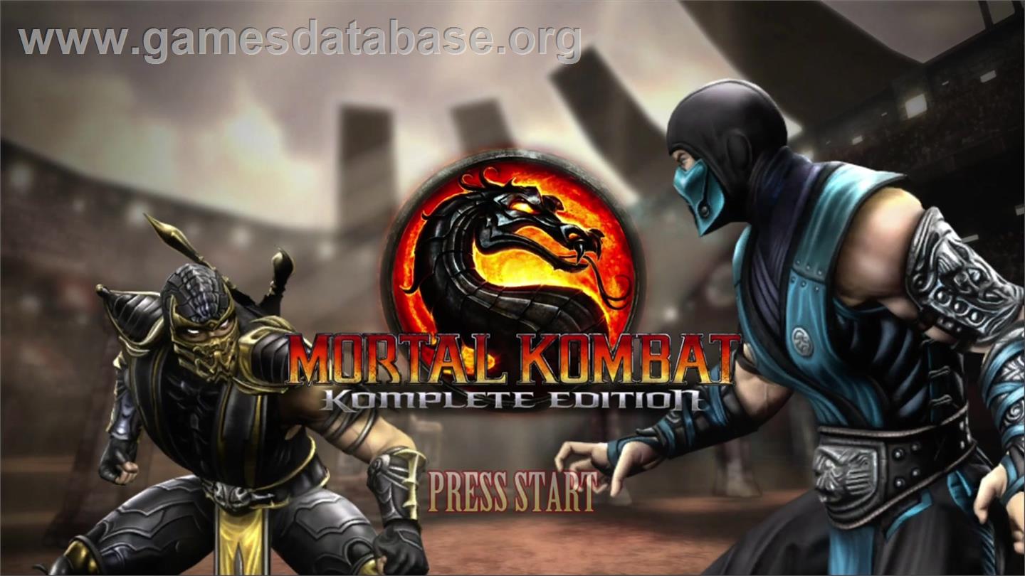 Mortal Kombat - Komplete Edition - Microsoft Xbox 360 - Artwork - Title Screen