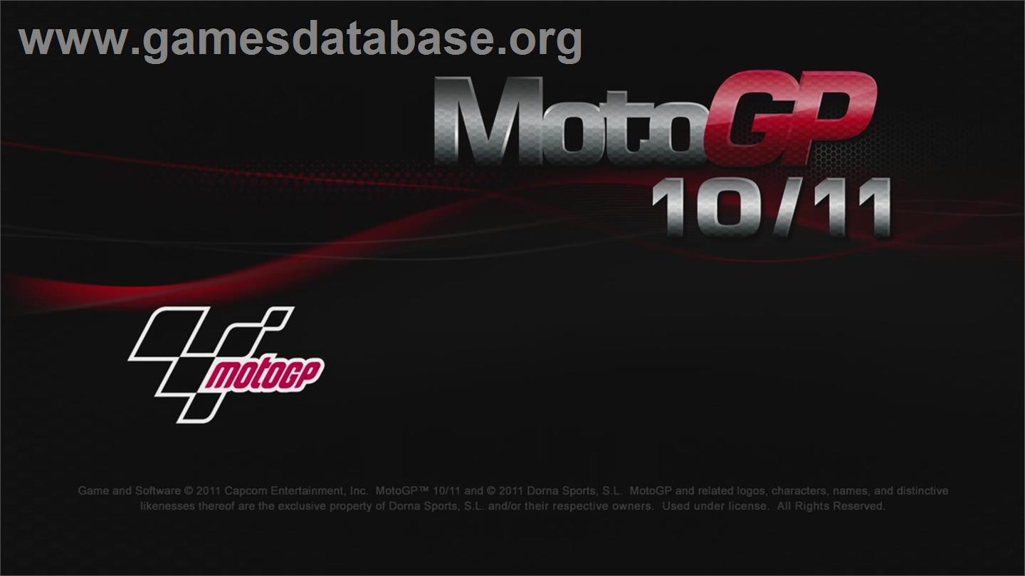 MotoGP 10/11 - Microsoft Xbox 360 - Artwork - Title Screen