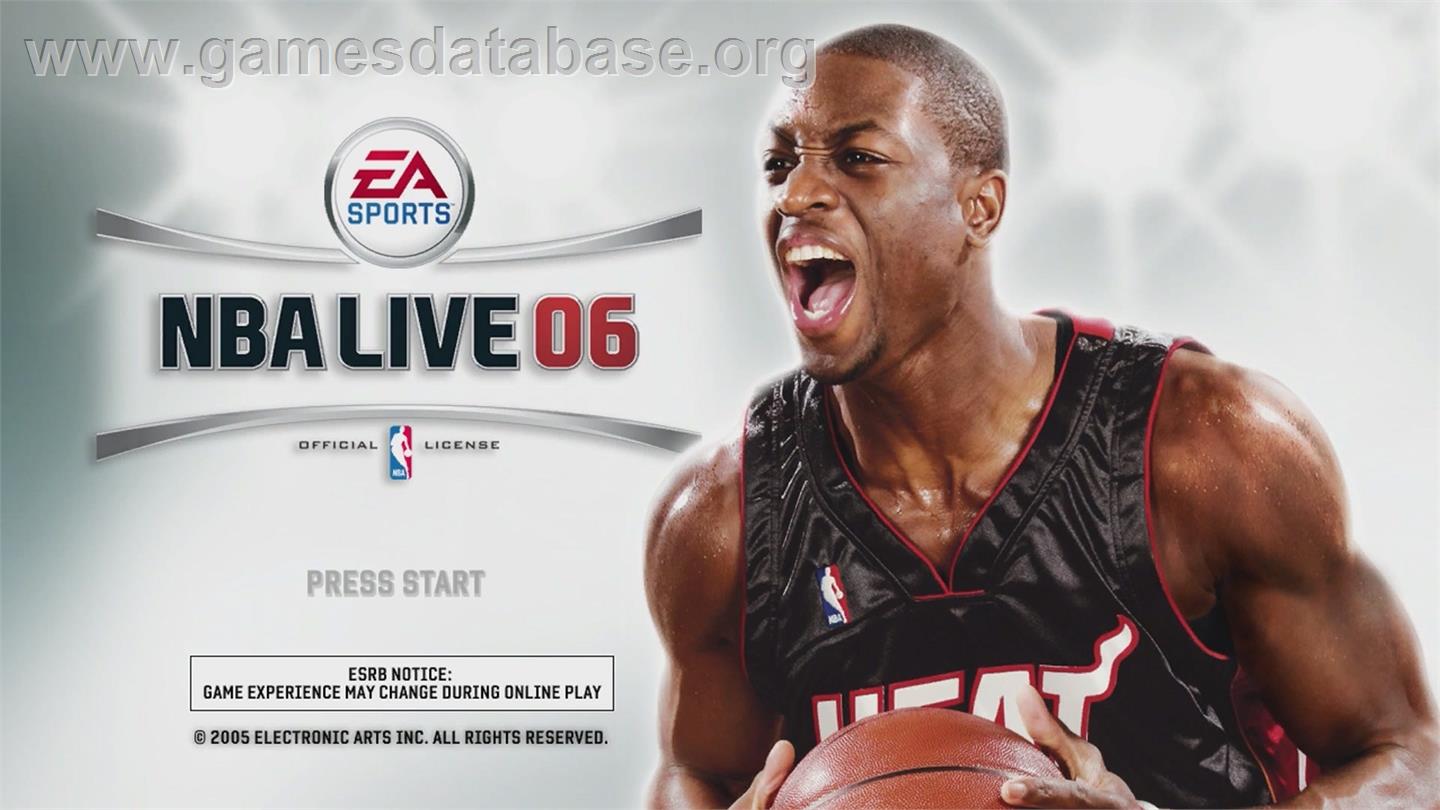 NBA LIVE 06 - Microsoft Xbox 360 - Artwork - Title Screen