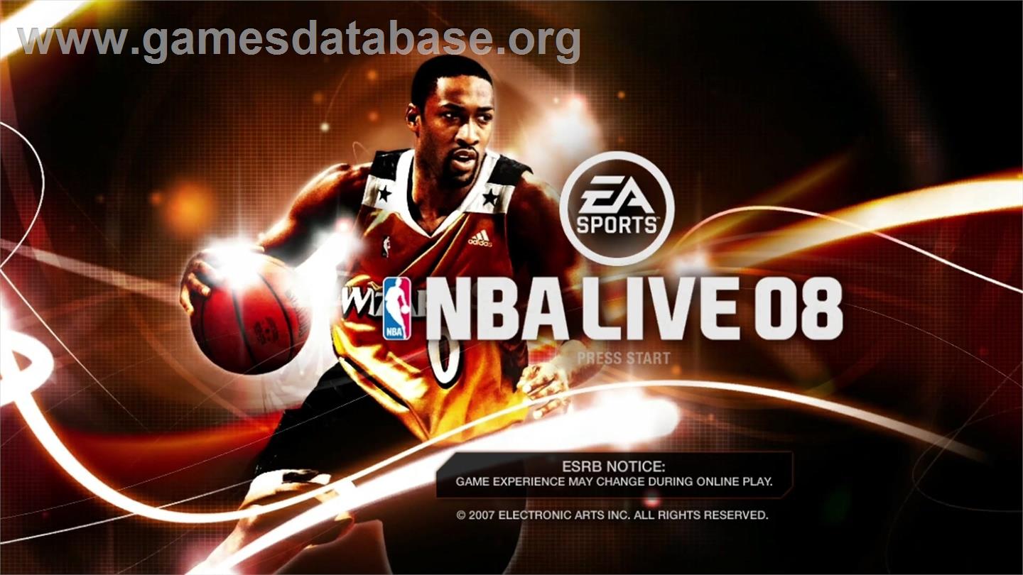 NBA LIVE 08 - Microsoft Xbox 360 - Artwork - Title Screen