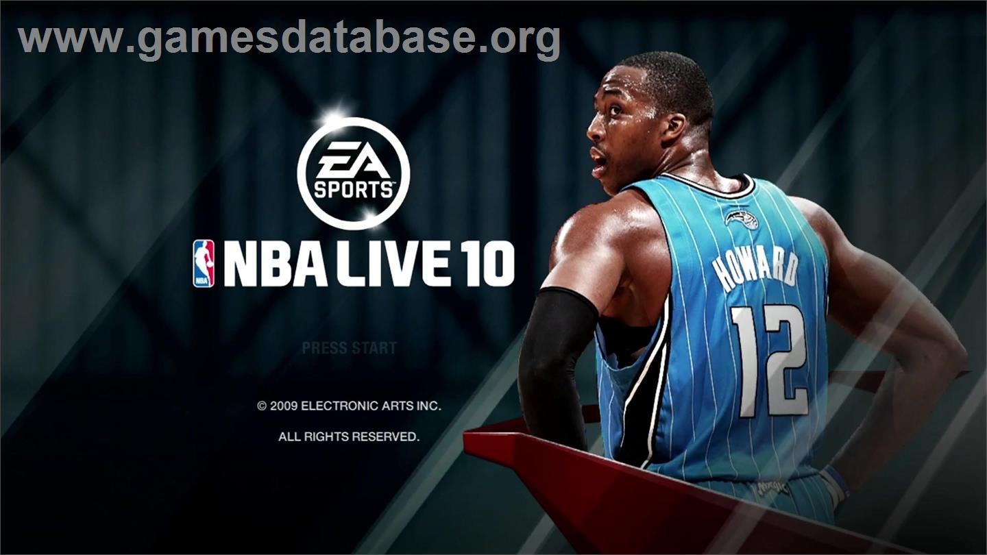 NBA LIVE 10 - Microsoft Xbox 360 - Artwork - Title Screen