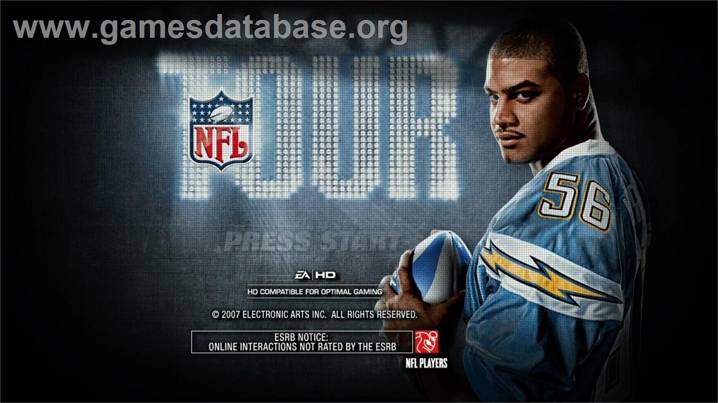 NFL Tour - Microsoft Xbox 360 - Artwork - Title Screen