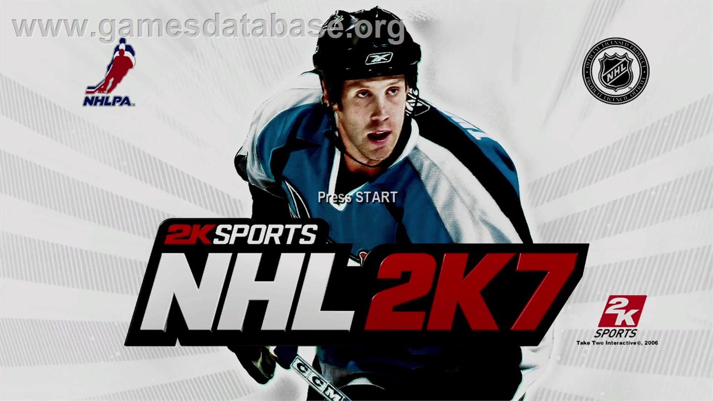 NHL 2K7 - Microsoft Xbox 360 - Artwork - Title Screen