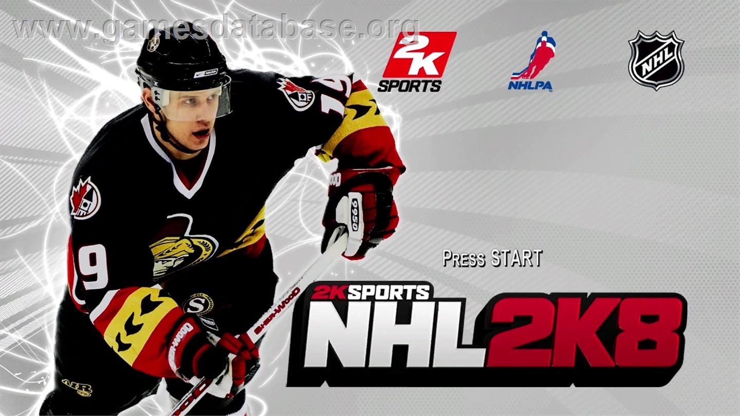 NHL 2K8 - Microsoft Xbox 360 - Artwork - Title Screen