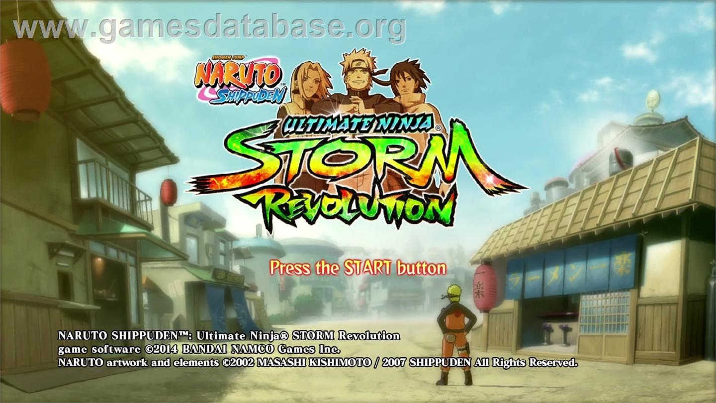 Naruto Shippuden - Ultimate Ninja Storm Revolution - Microsoft Xbox 360 - Artwork - Title Screen
