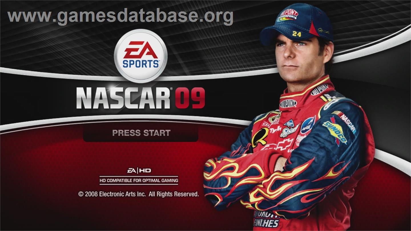 Nascar 09 - Microsoft Xbox 360 - Artwork - Title Screen