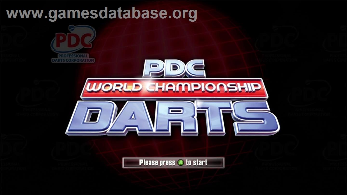 PDC World Championship Darts: Pro Tour - Microsoft Xbox 360 - Artwork - Title Screen
