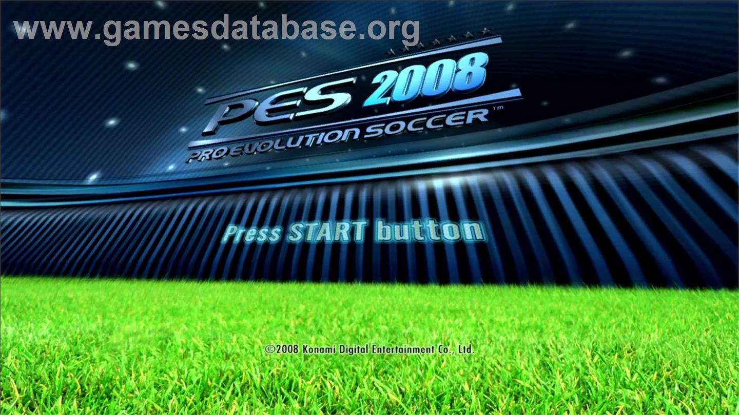 PES 2008 - Pro Evolution Soccer - Microsoft Xbox 360 - Artwork - Title Screen