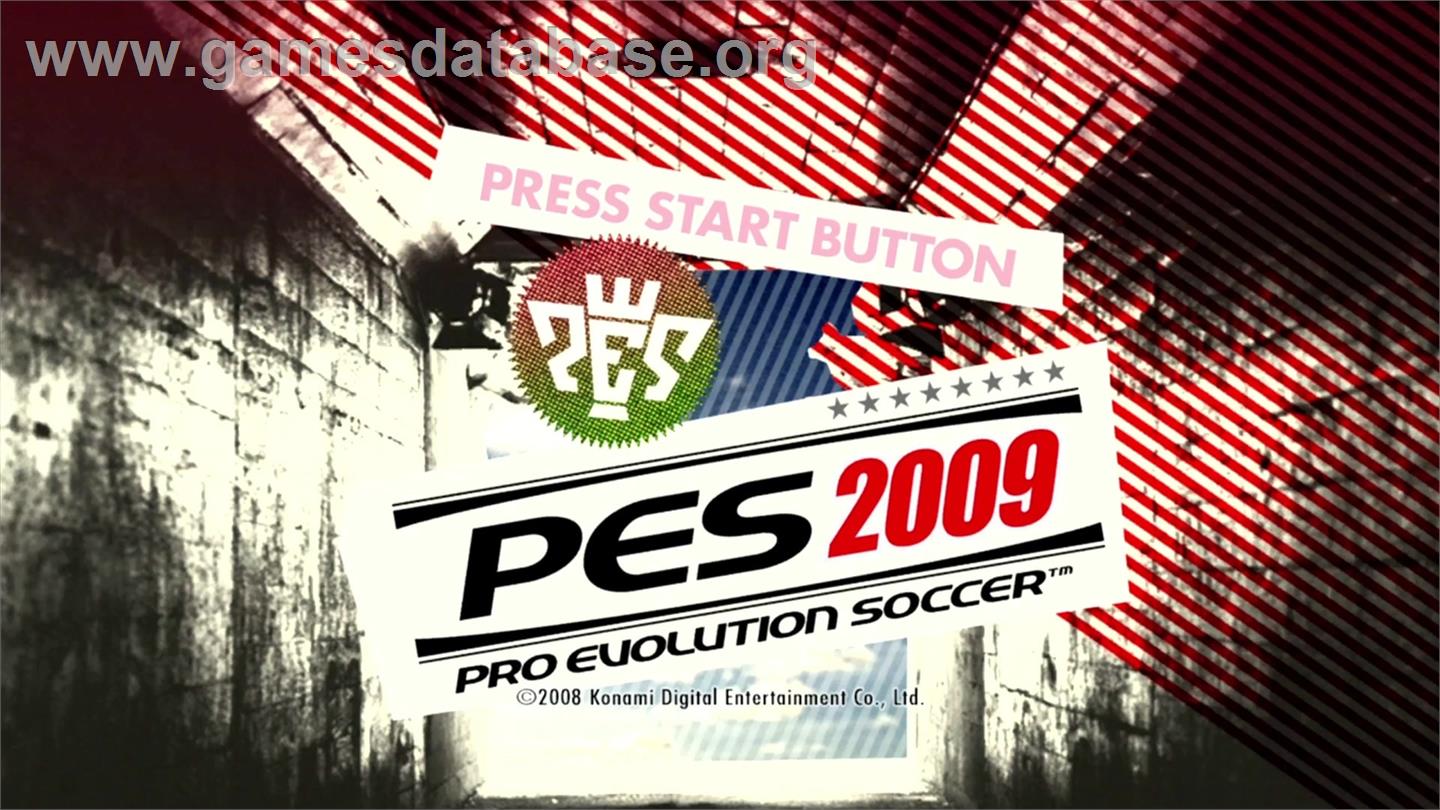 PES 2009 - Pro Evolution Soccer - Microsoft Xbox 360 - Artwork - Title Screen