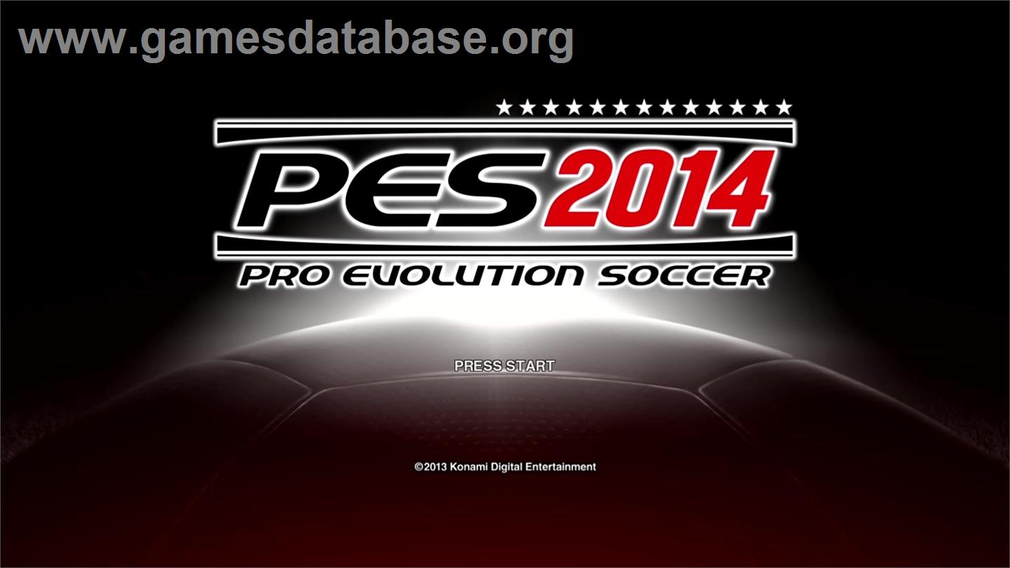 PES 2014 - Pro Evolution Soccer - Microsoft Xbox 360 - Artwork - Title Screen