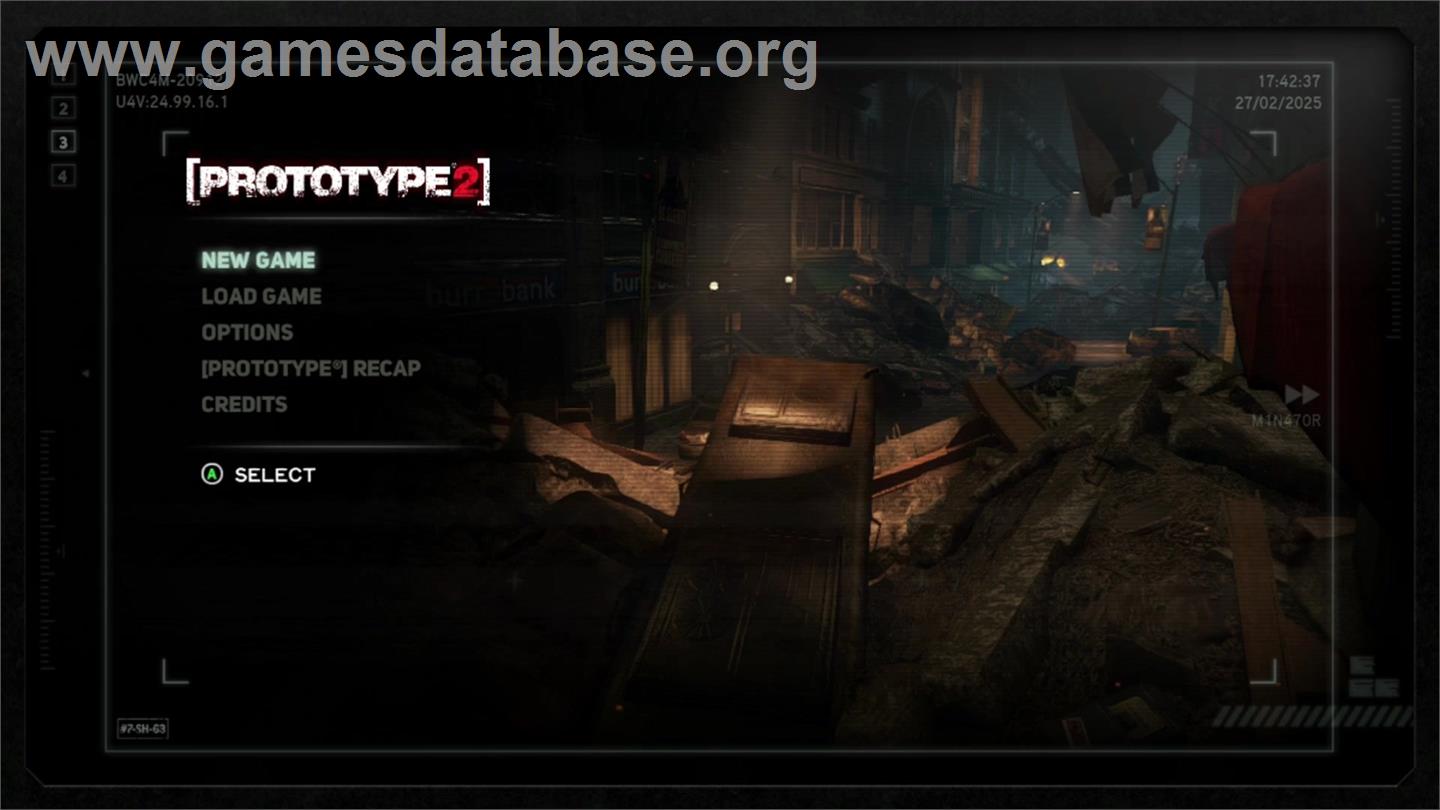 PROTOTYPE 2 - Microsoft Xbox 360 - Artwork - Title Screen