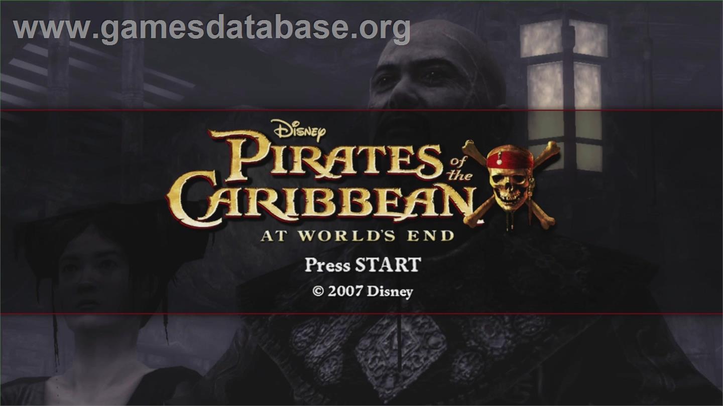 Pirates Des Caraïbes - Jusqu'au Bout Du Monde - Microsoft Xbox 360 - Artwork - Title Screen
