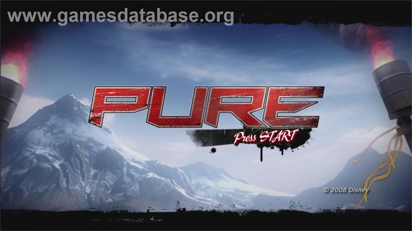 Pure - Microsoft Xbox 360 - Artwork - Title Screen