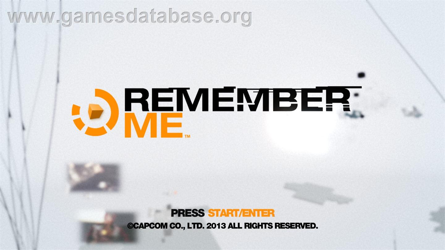 Remember Me - Microsoft Xbox 360 - Artwork - Title Screen