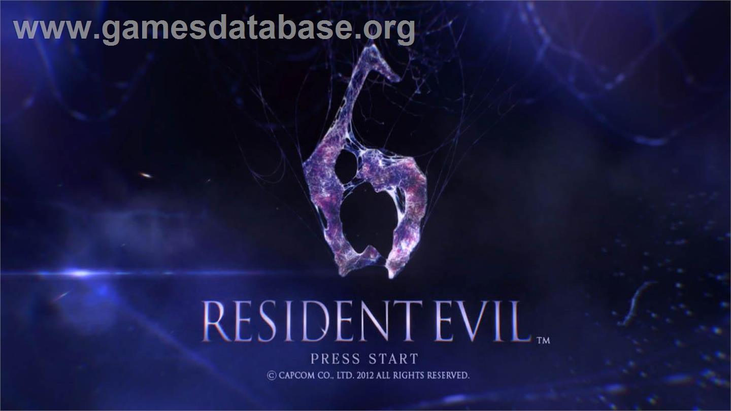 Resident Evil 6 - Microsoft Xbox 360 - Artwork - Title Screen