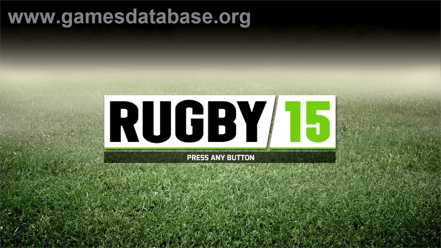 Rugby 15 - Microsoft Xbox 360 - Artwork - Title Screen