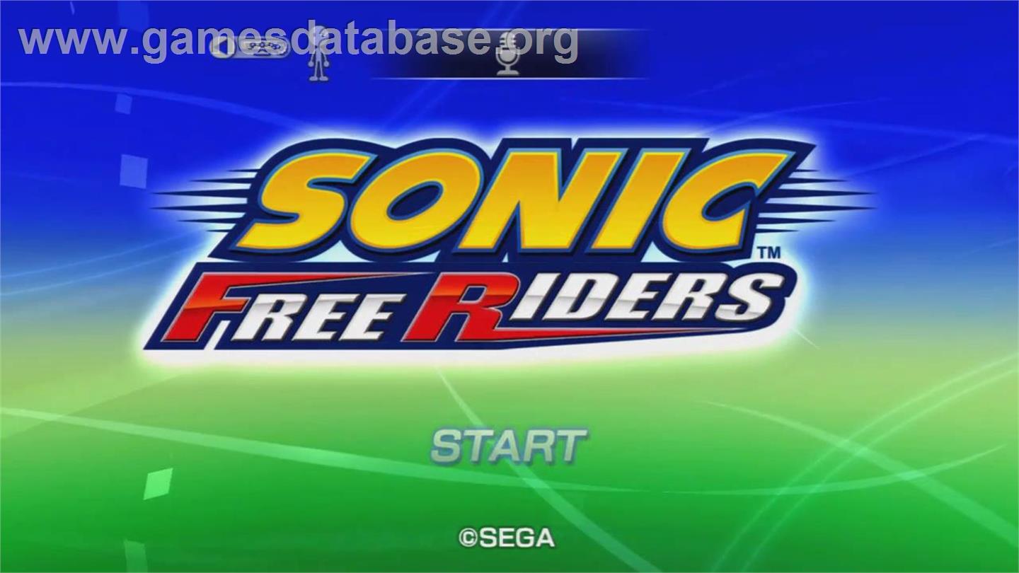 SONIC FREE RIDERS - Microsoft Xbox 360 - Artwork - Title Screen