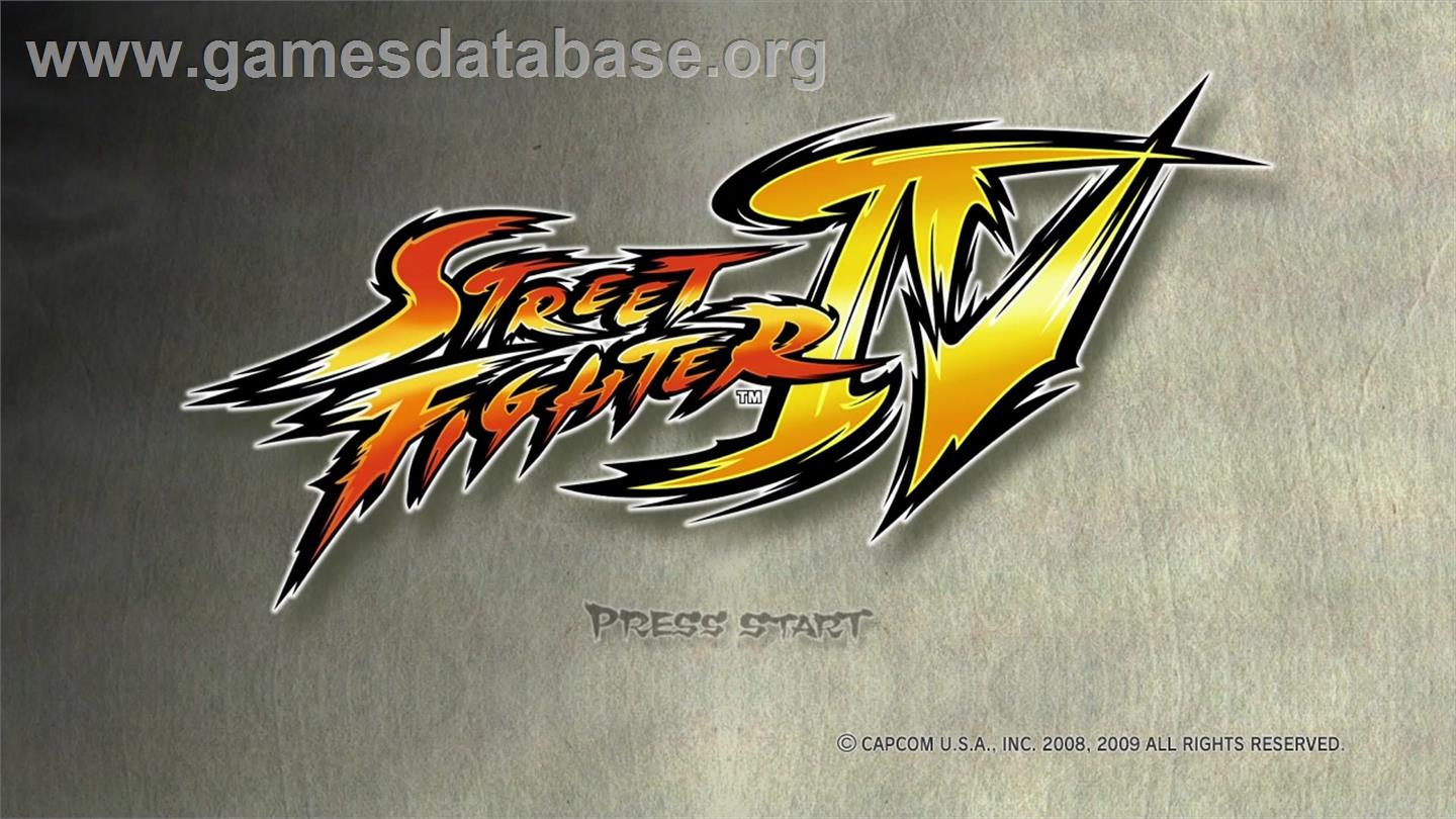STREET FIGHTER IV - Microsoft Xbox 360 - Artwork - Title Screen