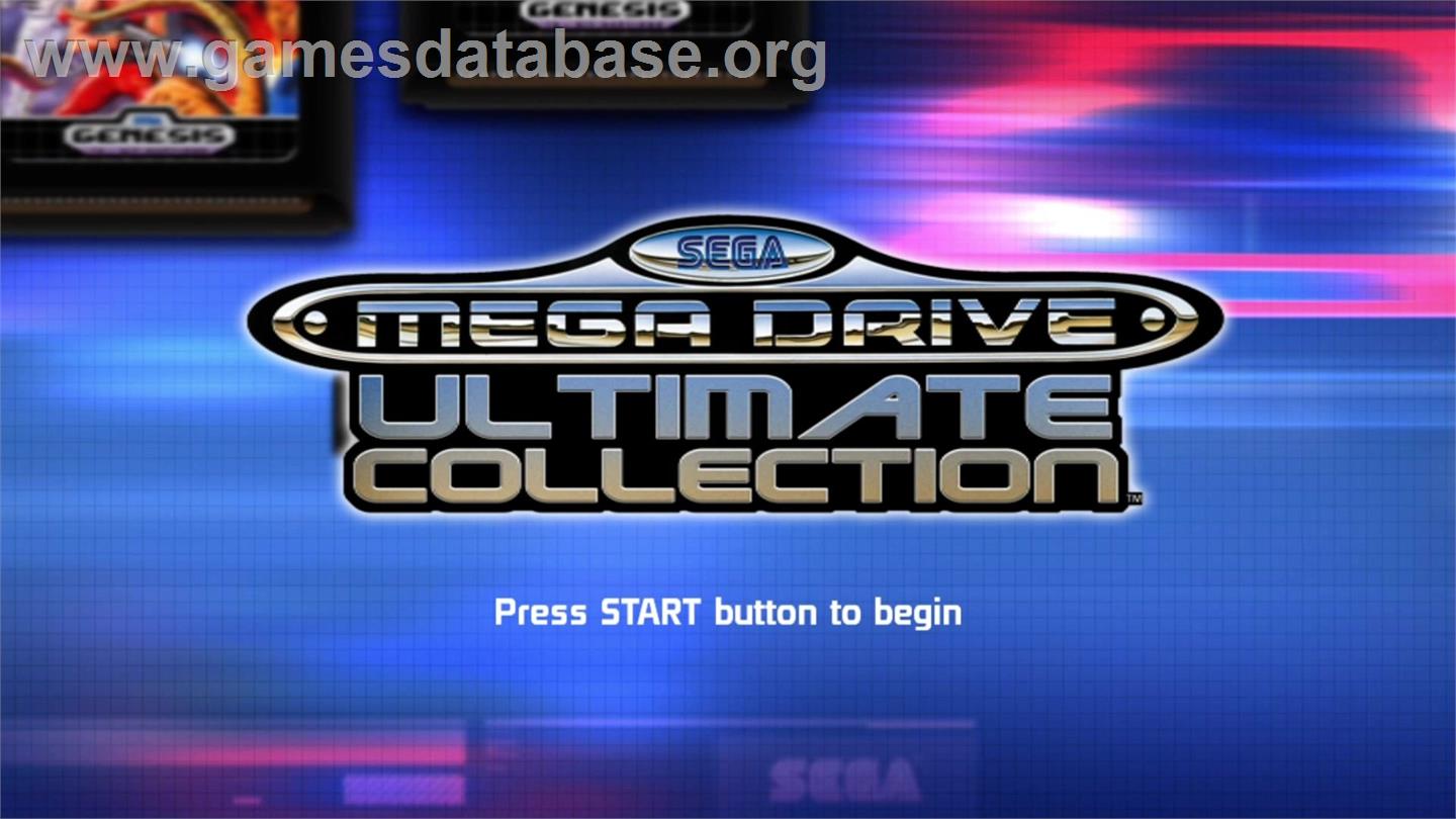 Sega Mega Drive Ultimate Collection - Microsoft Xbox 360 - Artwork - Title Screen