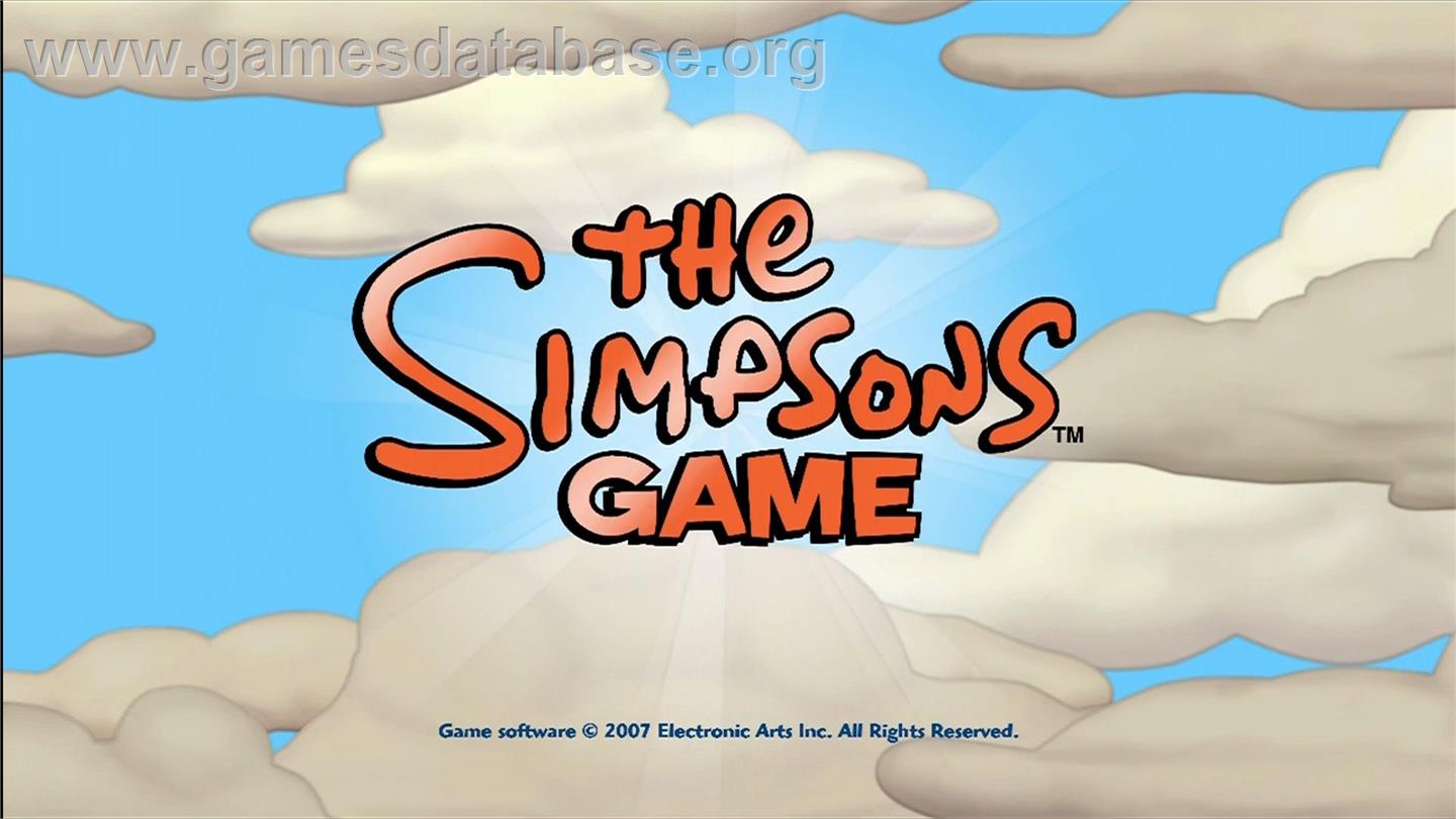 Simpsons Game, The - Microsoft Xbox 360 - Artwork - Title Screen