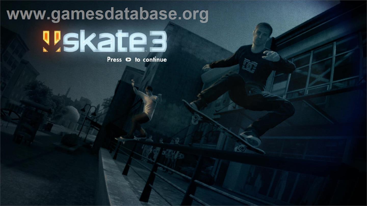 Skate 3 - Microsoft Xbox 360 - Artwork - Title Screen