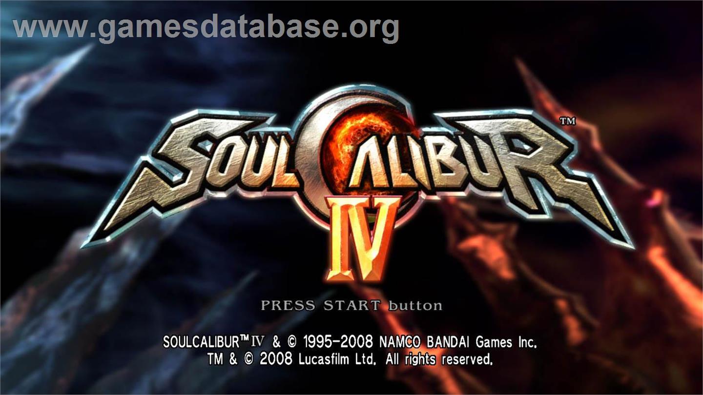Soulcalibur 4 - Microsoft Xbox 360 - Artwork - Title Screen
