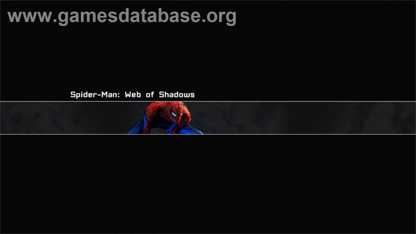 Spider-Man - Web of Shadows - Microsoft Xbox 360 - Artwork - Title Screen