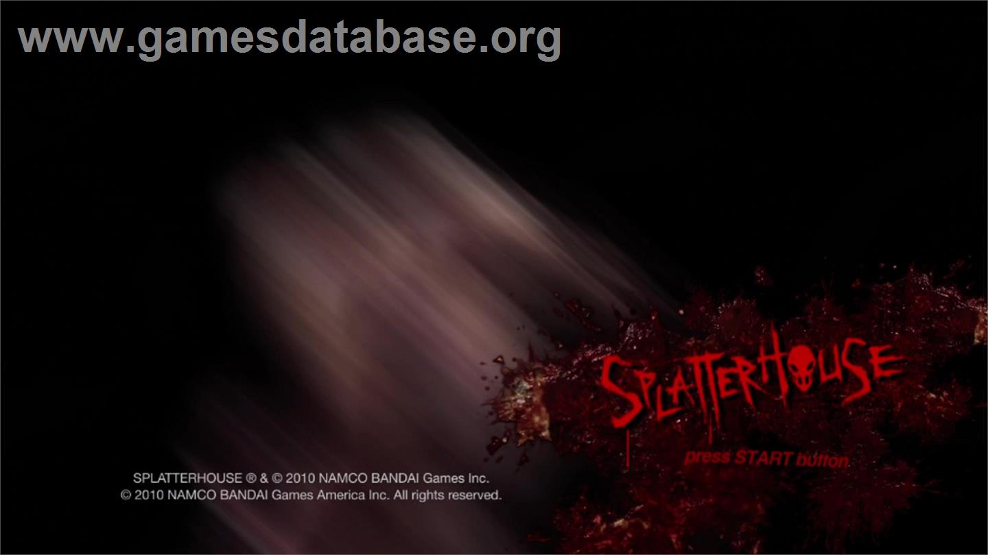 Splatterhouse - Microsoft Xbox 360 - Artwork - Title Screen
