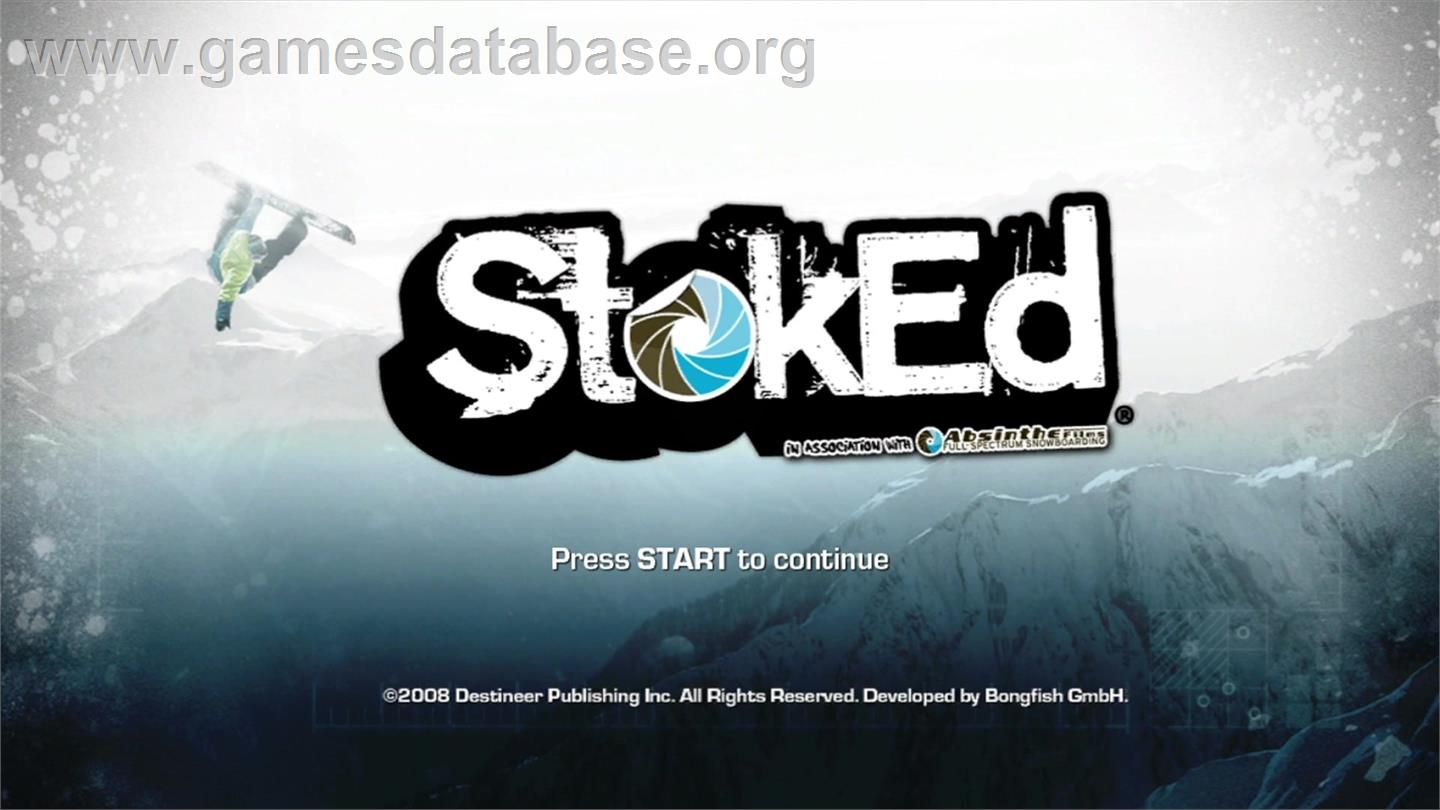 Stoked: Big Air Ed. - Microsoft Xbox 360 - Artwork - Title Screen