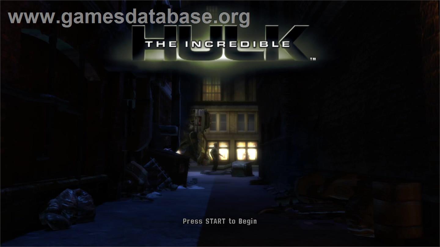 The Incredible Hulk - Microsoft Xbox 360 - Artwork - Title Screen