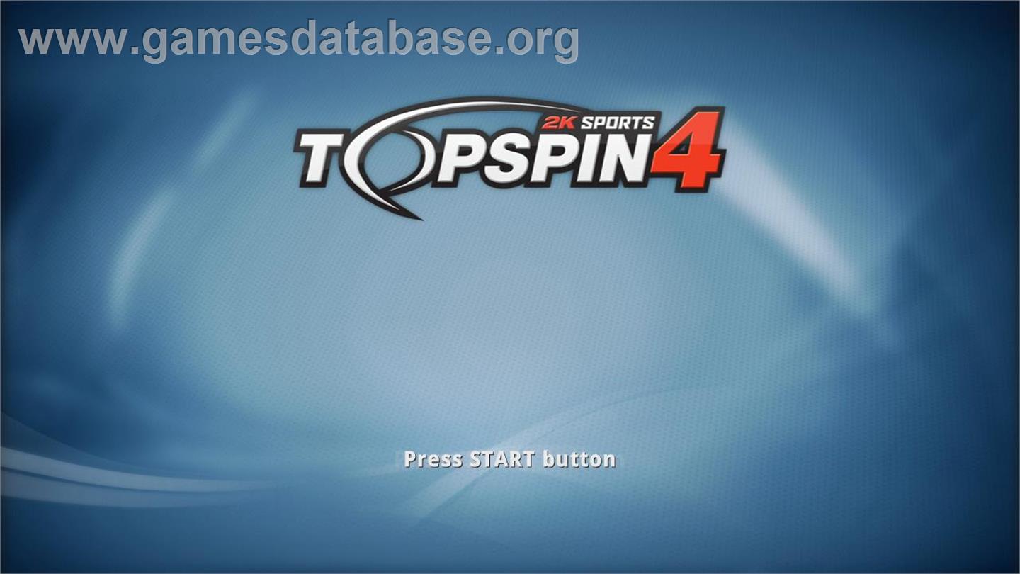 Top Spin 4 - Microsoft Xbox 360 - Artwork - Title Screen