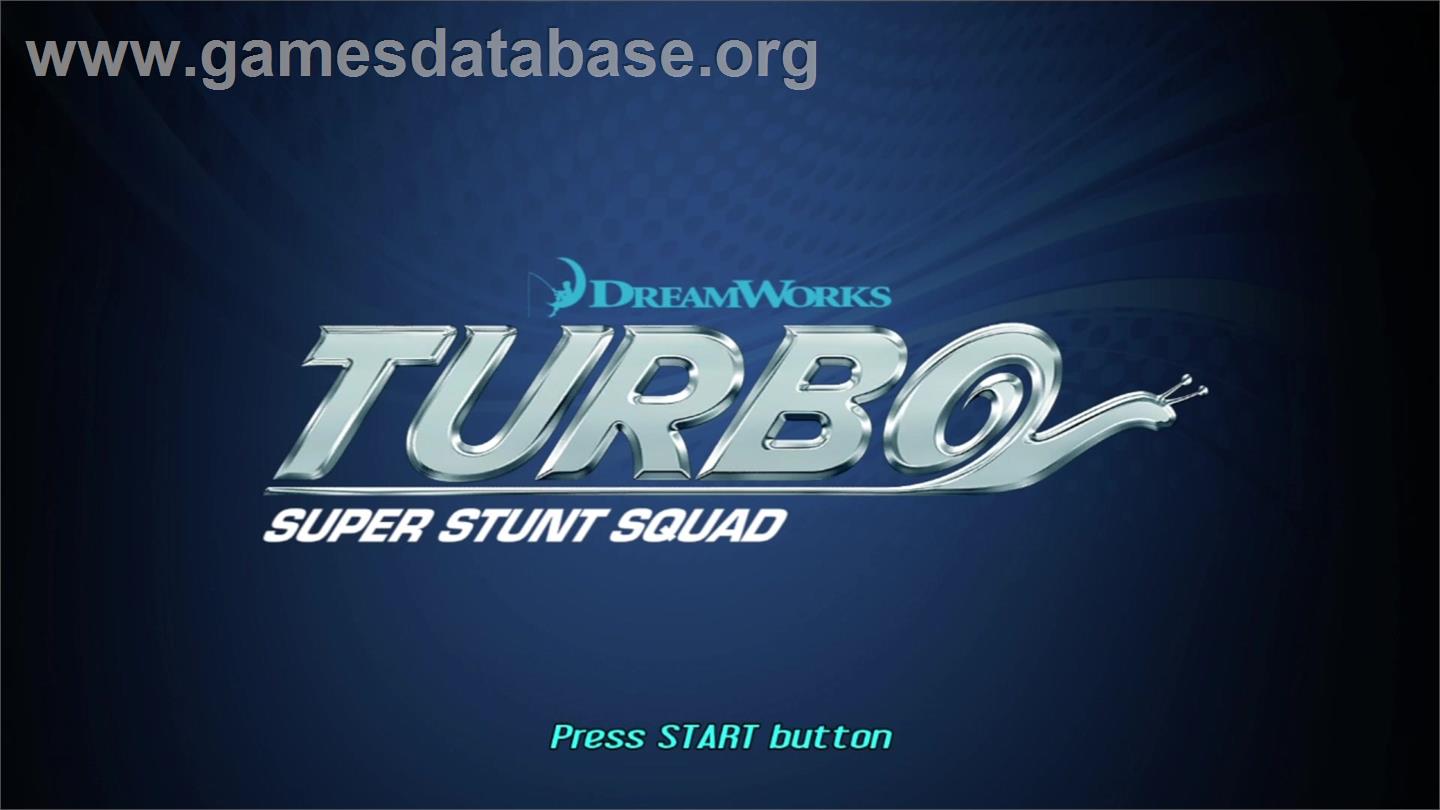 Turbo - Equipe De Cascadeurs - Microsoft Xbox 360 - Artwork - Title Screen