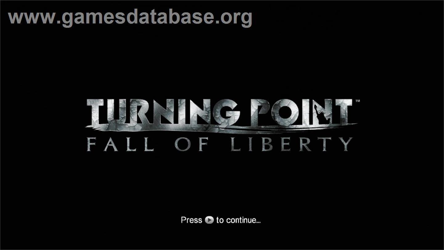Turning Point - Fall Of Liberty - Microsoft Xbox 360 - Artwork - Title Screen