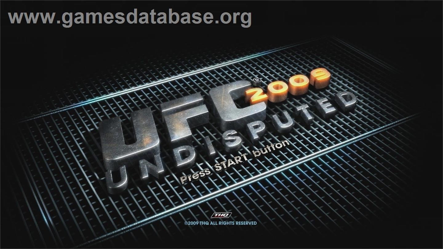 UFC 2009 Undisputed - Microsoft Xbox 360 - Artwork - Title Screen