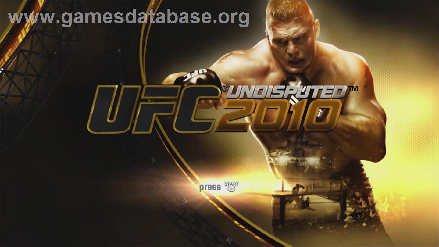 UFC Undisputed 2010 - Microsoft Xbox 360 - Artwork - Title Screen