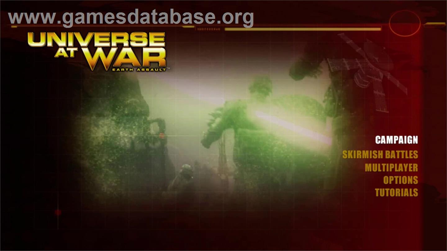 Universe At War - Earth Assault - Microsoft Xbox 360 - Artwork - Title Screen